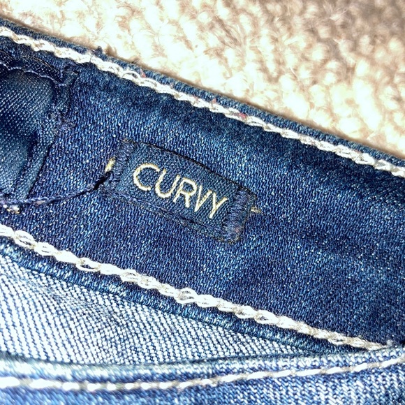 High Rise Curvy Ripped Jeans Size 00 - Picture 2 of 5